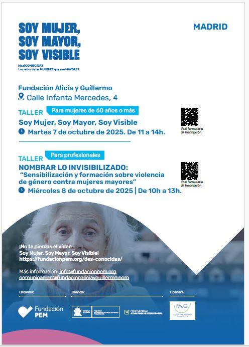 cartel de la jornada de "(DES)conocidas. Los retos de las mujeres que son mayores”