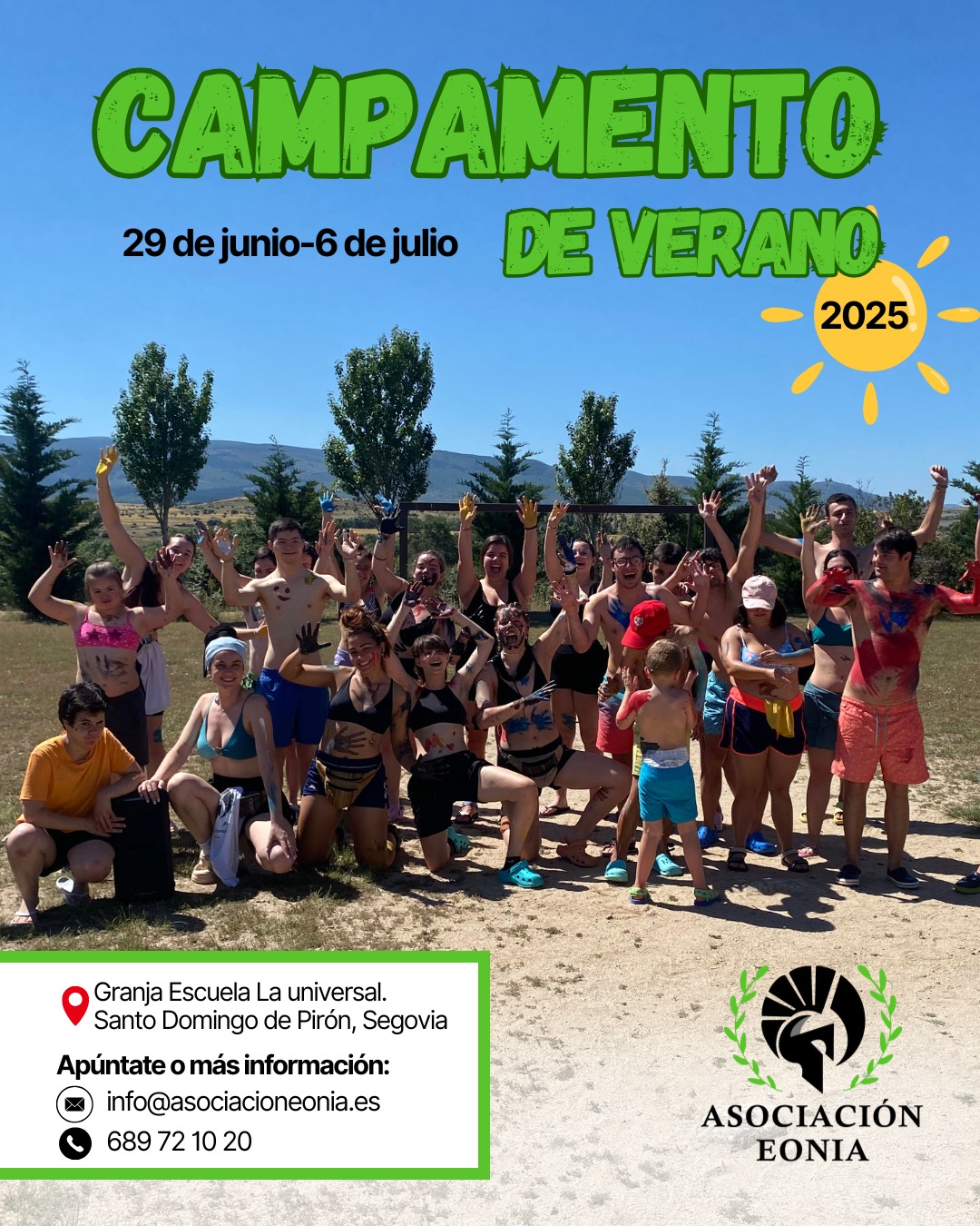 cartel del campamento de verano eonia