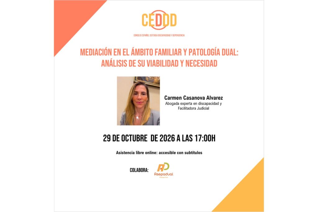 Cartel de Jornada CEDDD sobre Patología dual y Familia.
