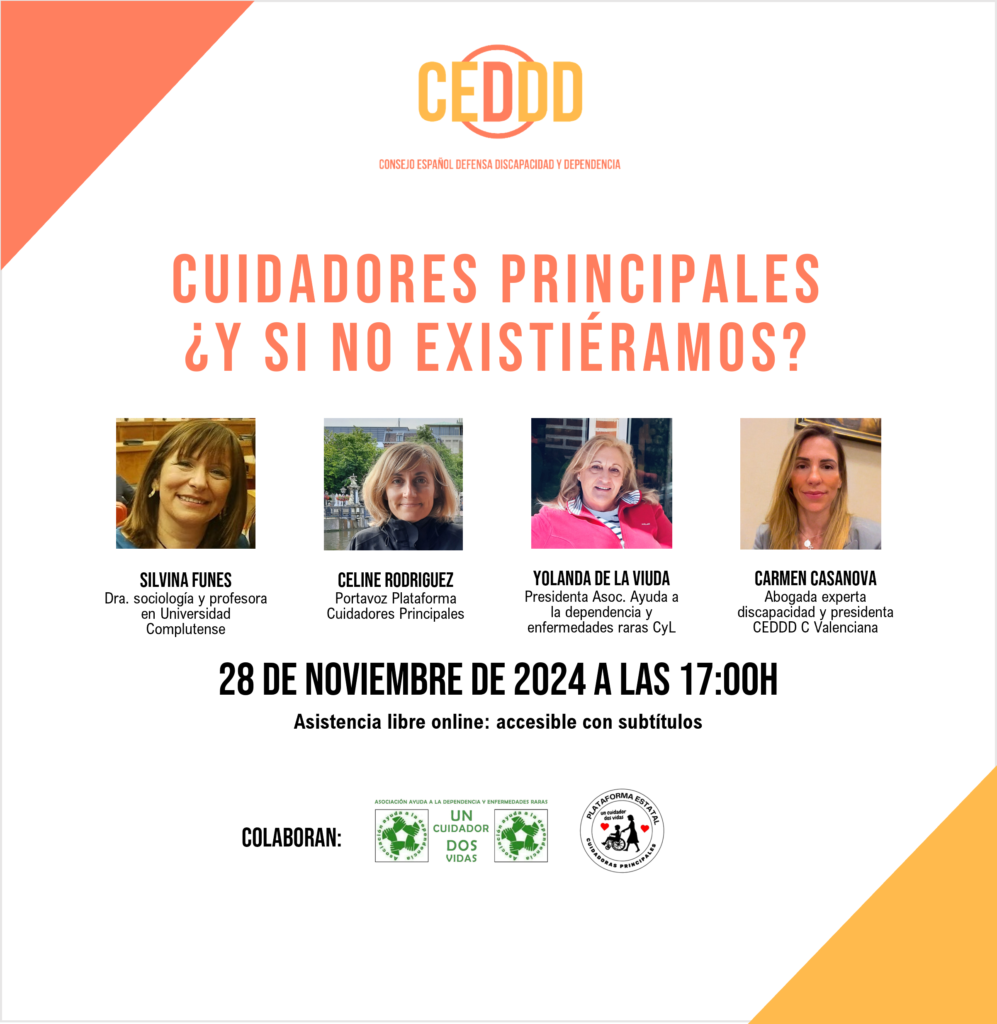 Cartel de la jornada sobre cuidadoras